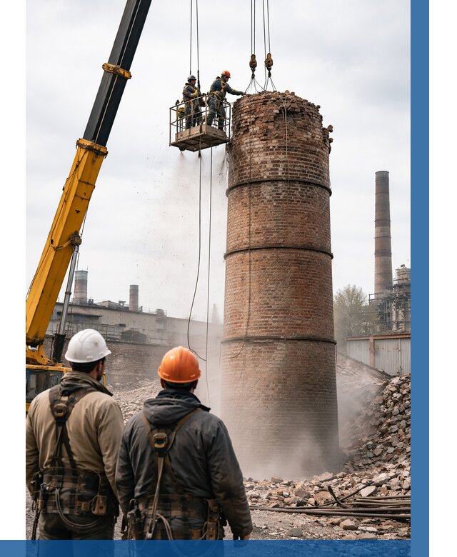 Демонтаж дымовой трубы в Каменке от 91035 р. | ВЫСОТНИК-Кам, смета