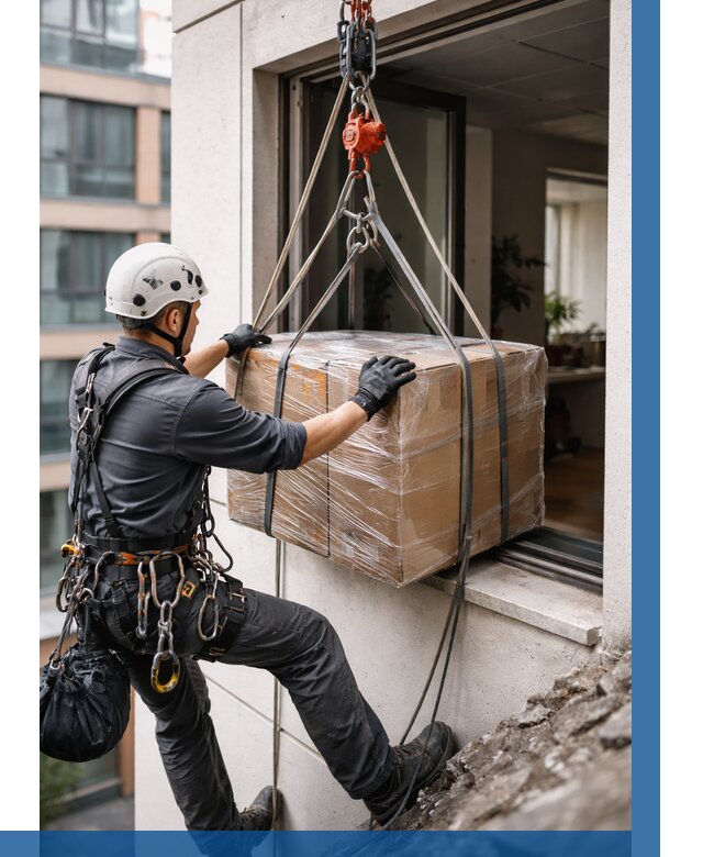 Подъем груза через окно в Каменке от 4552 р. | ВЫСОТНИК-Кам