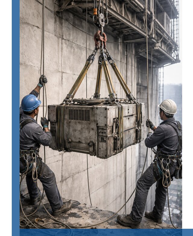 Такелажные работы на высоте, подъем и монтаж грузов в Каменке