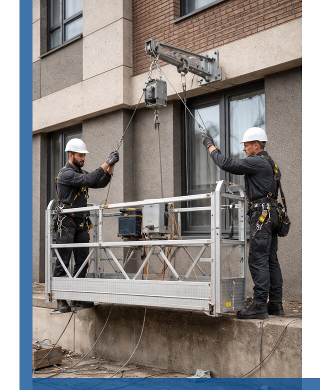 Монтаж и подъем фасадной люльки в Каменке с гарантией безопасности