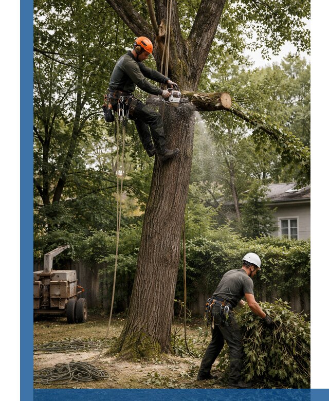 Кронирование деревьев в Каменке, безопасная высотная обрезка