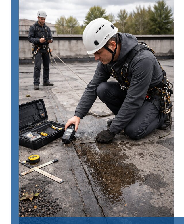 Обследование кровли на протечки и выявление дефектов в Каменке