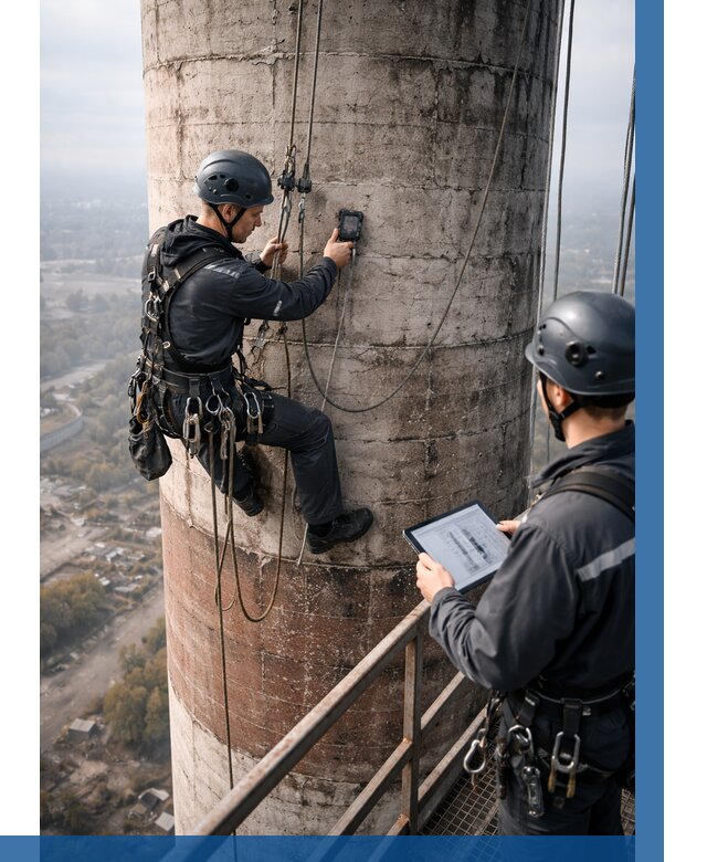 Обследование дымовой трубы в Каменке от 8092 р. | ВЫСОТНИК-Кам