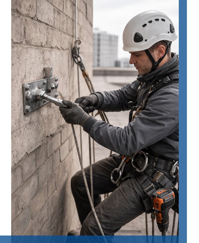 Установка анкерных точек в Каменке от 3540 р. | ВЫСОТНИК-Кам