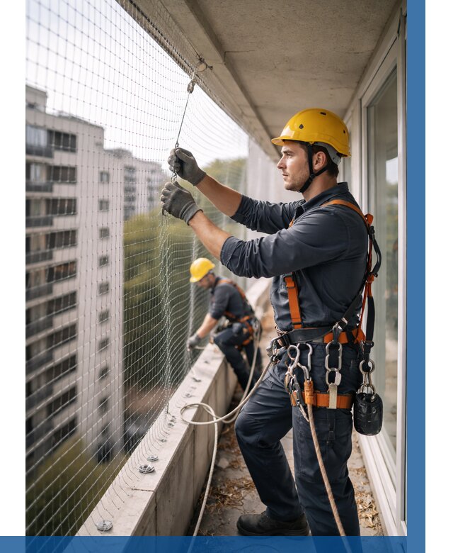 Монтаж сетки от птиц в Каменке от 4552 р. | ВЫСОТНИК-Кам